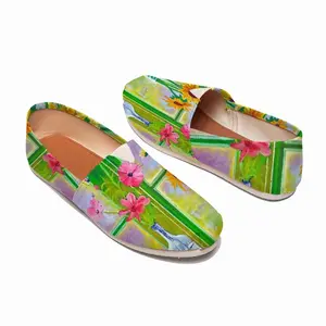 Men Flowers By The Window Flat Shoes