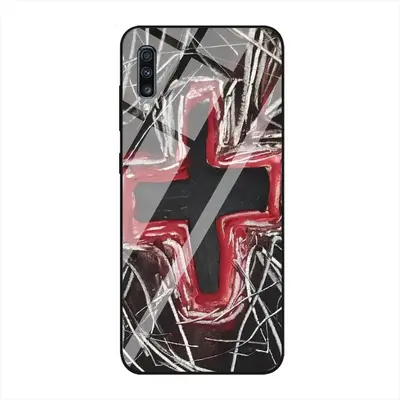 Black Cross Samsung Galaxy A50 Phone Case