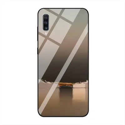 Lagoon With Two Boats In Green Samsung Galaxy A50 Phone Case