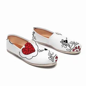 Men Love Puzzle Flat Shoes