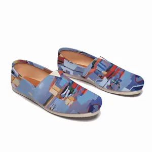 Men La Pointe Courte A Fishing Harbor In Southern France Flat Shoes