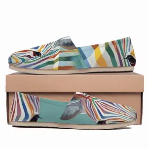 Men Rainbow Zebra Flat Shoes