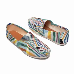 Men Rainbow Zebra Flat Shoes