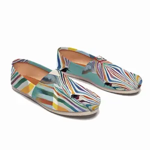 Men Rainbow Zebra Flat Shoes