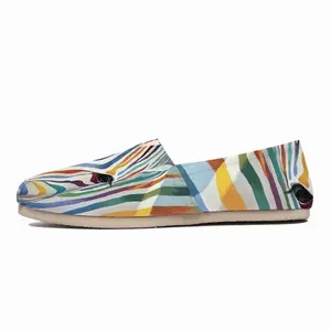 Men Rainbow Zebra Flat Shoes