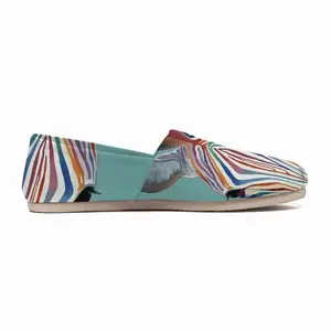 Men Rainbow Zebra Flat Shoes