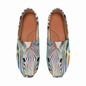 Men Rainbow Zebra Flat Shoes