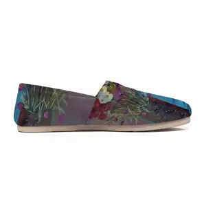 Men Evening Flowers Flat Shoes