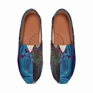 Men Evening Flowers Flat Shoes