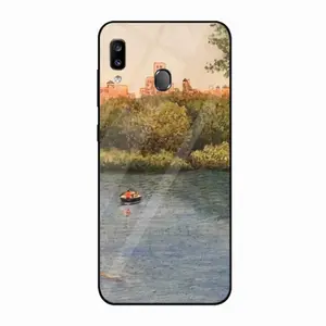 Boats In Central Park Samsung Galaxy A20 Phone Case