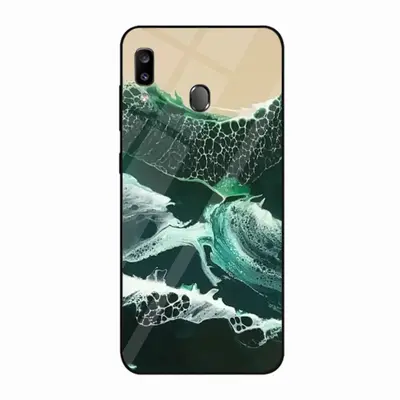 Green Waves Samsung Galaxy A20 Phone Case