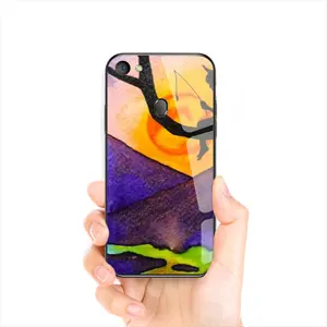 The Moon Fisher - Watercolor Kids Children Fisher Purple Moon Mountain View Landscape OPPO F7 Phone Case