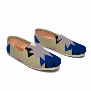 Men Blue Scarf Flat Shoes