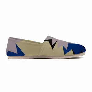 Men Blue Scarf Flat Shoes