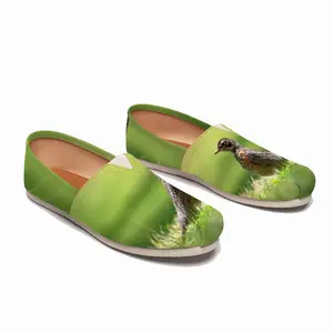 Men Bird In High Park Grass Flat Shoes