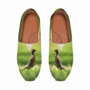 Men Bird In High Park Grass Flat Shoes