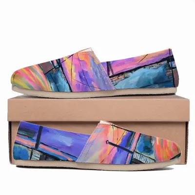 Men House Yard At Sunset Flat Shoes