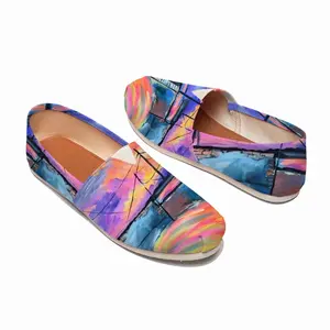 Men House Yard At Sunset Flat Shoes