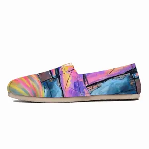 Men House Yard At Sunset Flat Shoes