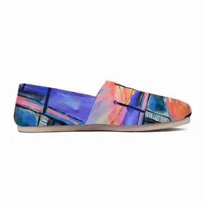 Men House Yard At Sunset Flat Shoes