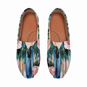 Men Roses And Rain Flat Shoes