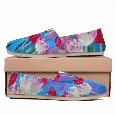 Men Harmony Of Pink And Blue Flat Shoes