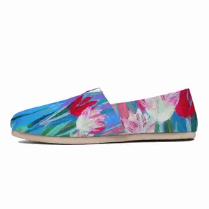 Men Harmony Of Pink And Blue Flat Shoes