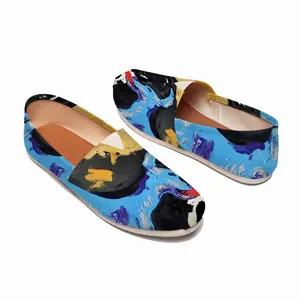 Men Happy Dog Flat Shoes