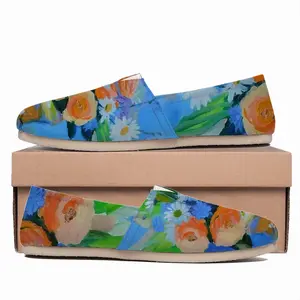 Men Roses And Chicory Flat Shoes