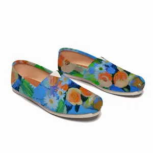 Men Roses And Chicory Flat Shoes