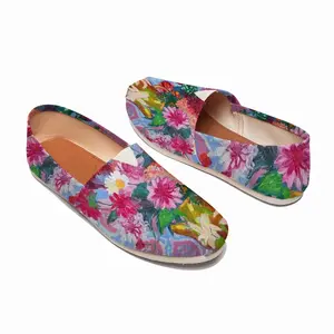 Men Bouquet Dahlias Flat Shoes