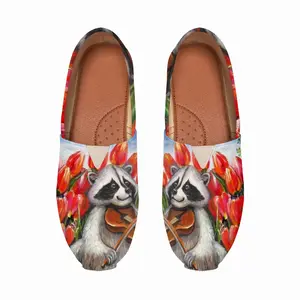 Men Raccoon Celebrating Spring Flat Shoes