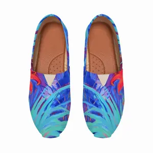 Men Red Flower Flat Shoes