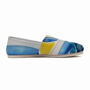 Men Sailboat Breaking The Wave Flat Shoes