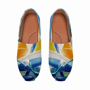 Men Sailboat Breaking The Wave Flat Shoes