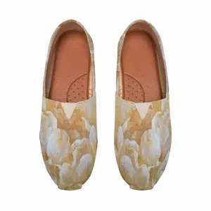 Men Gold Flower Flat Shoes