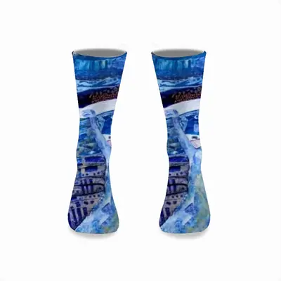 True Blue Mid-Calf Socks