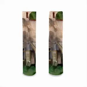 Watercolor - The Village Mid-Calf Socks