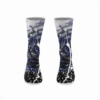 Basic Indigo Mid-Calf Socks