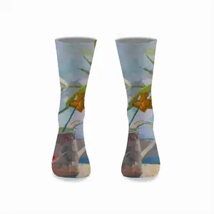 Flowers Mid-Calf Socks