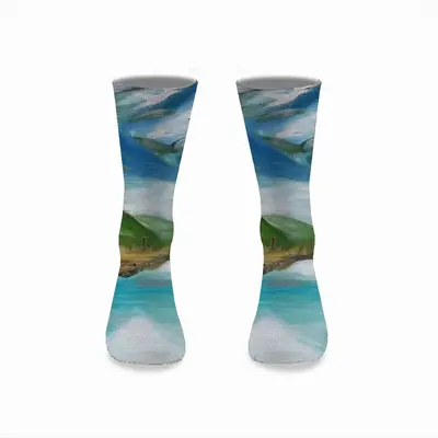 Beauty Of Lake Mid-Calf Socks