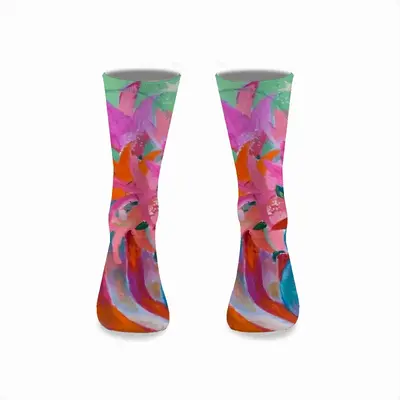 Lilies In A Vase Mid-Calf Socks