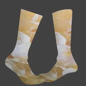 Gold Flower Mid-Calf Socks