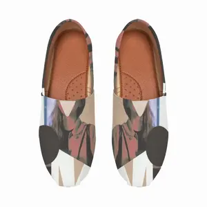 Men Geometry Girl Collage Flat Shoes