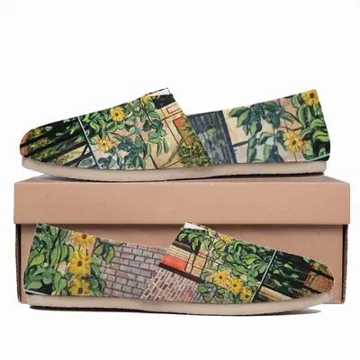 Men Sunflowers New York City Flat Shoes