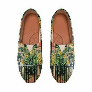 Men Sunflowers New York City Flat Shoes