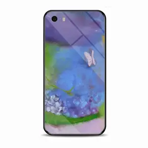 Purple Feather iPhone5S Phone Case (Tempered Film)