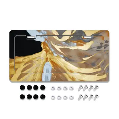 Angelic Penguin License Plate Frame (Flat Hole)