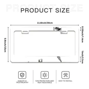 Angst Fear License Plate Frame (Flat Hole)