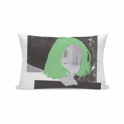 Green Polyester Pillow (Rectangle, Multi-Size)